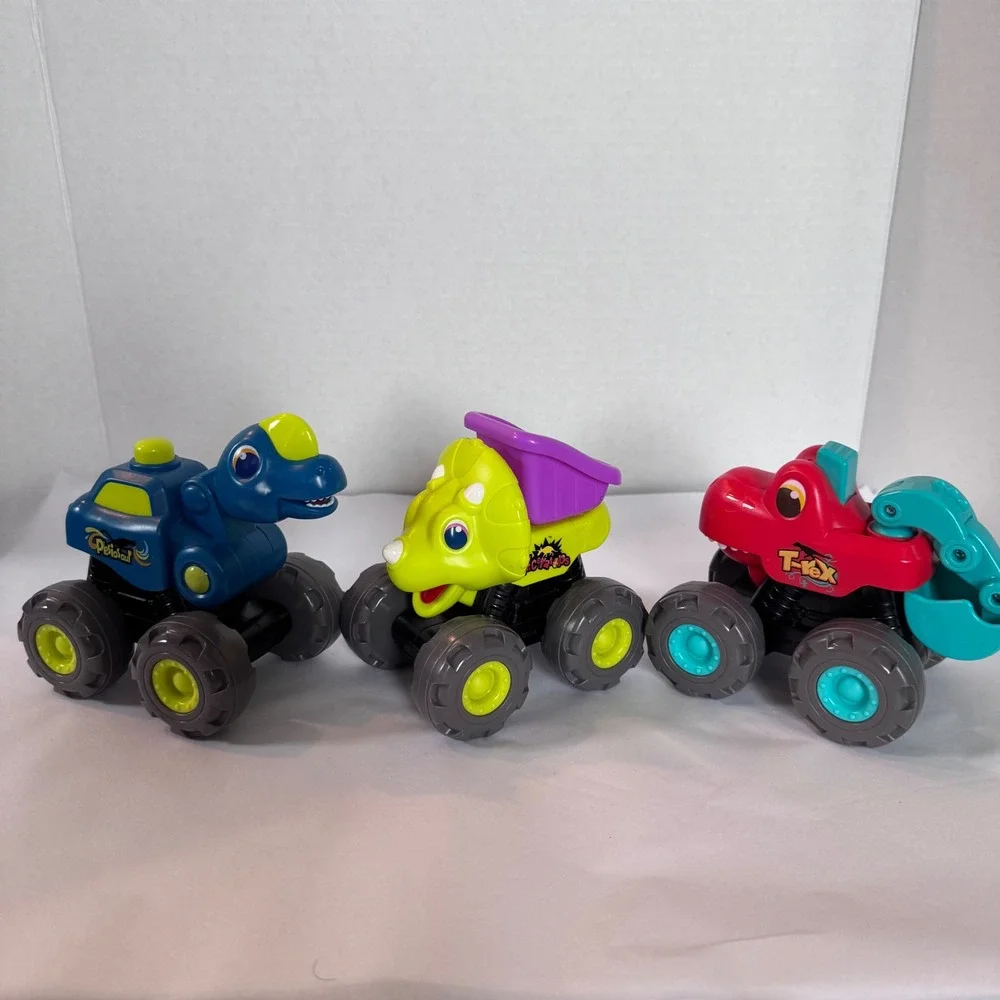Dinosaur Monster Truck Toy Toddler T-Rex Excavator Triceratops Dump‎ Truck set-3